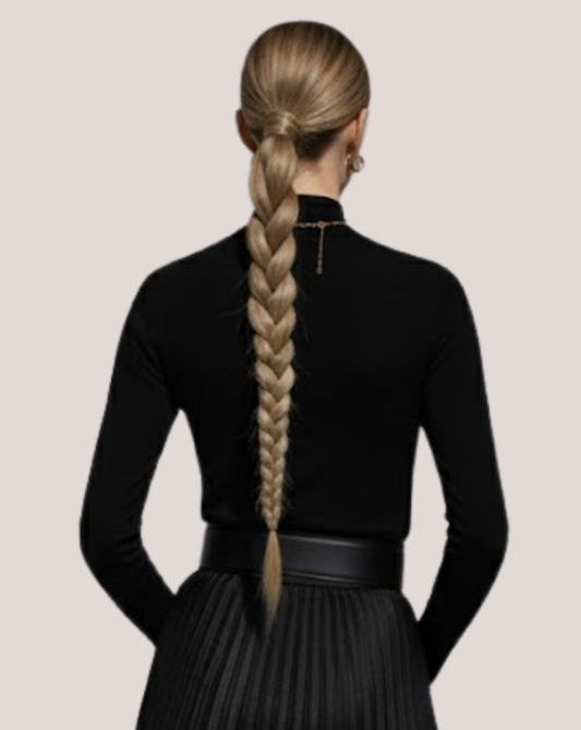 Coada New Style Long Saten Auriu