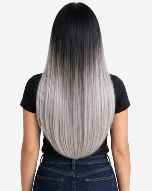 Tresă Best Seller Ombre Negru cu Blond Gray