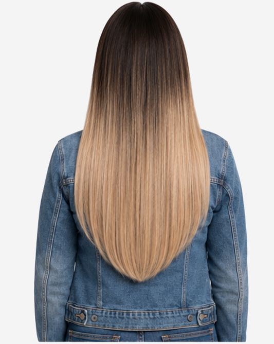 Tresă Best Seller Ombre Şaten Închis cu Blond Bej