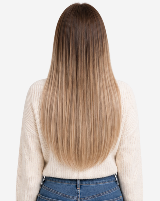 Tresă Best Seller Ombre Şaten Închis cu Blond Cenusiu