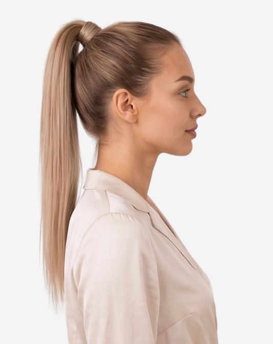 Coadă Best Seller Ombre Șaten Mediu cu Blond Cenușiu