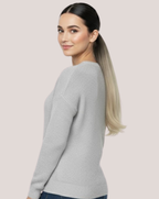 Coada New Style  Ombre Negru/Blond Cenusiu