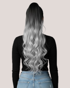 Coada New Style Ombre Negru/White Gray