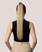 Coada New Style Long saten ciocolatiu/ blond cenusiu