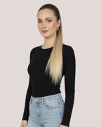 Coada New Style Ombre Saten Mediu /Blond Cenusiu