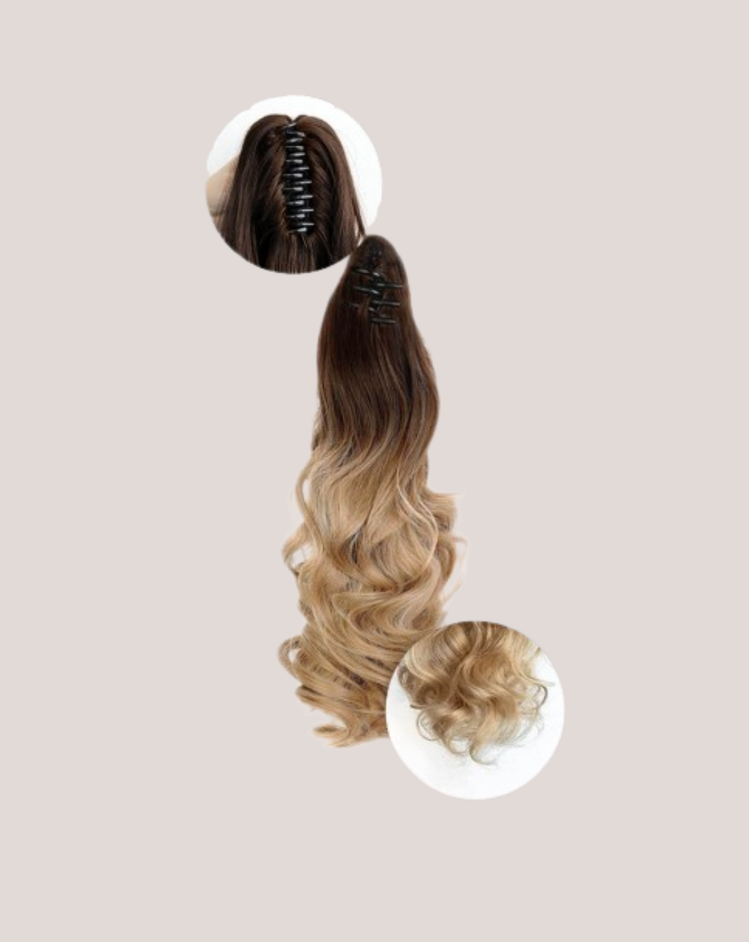 Coada New Style Ombre Saten mediu/Blond bej