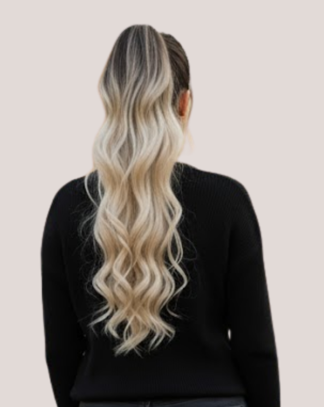 Coada New Style Long Ombre Saten Mediu/ Blond Nisipiu