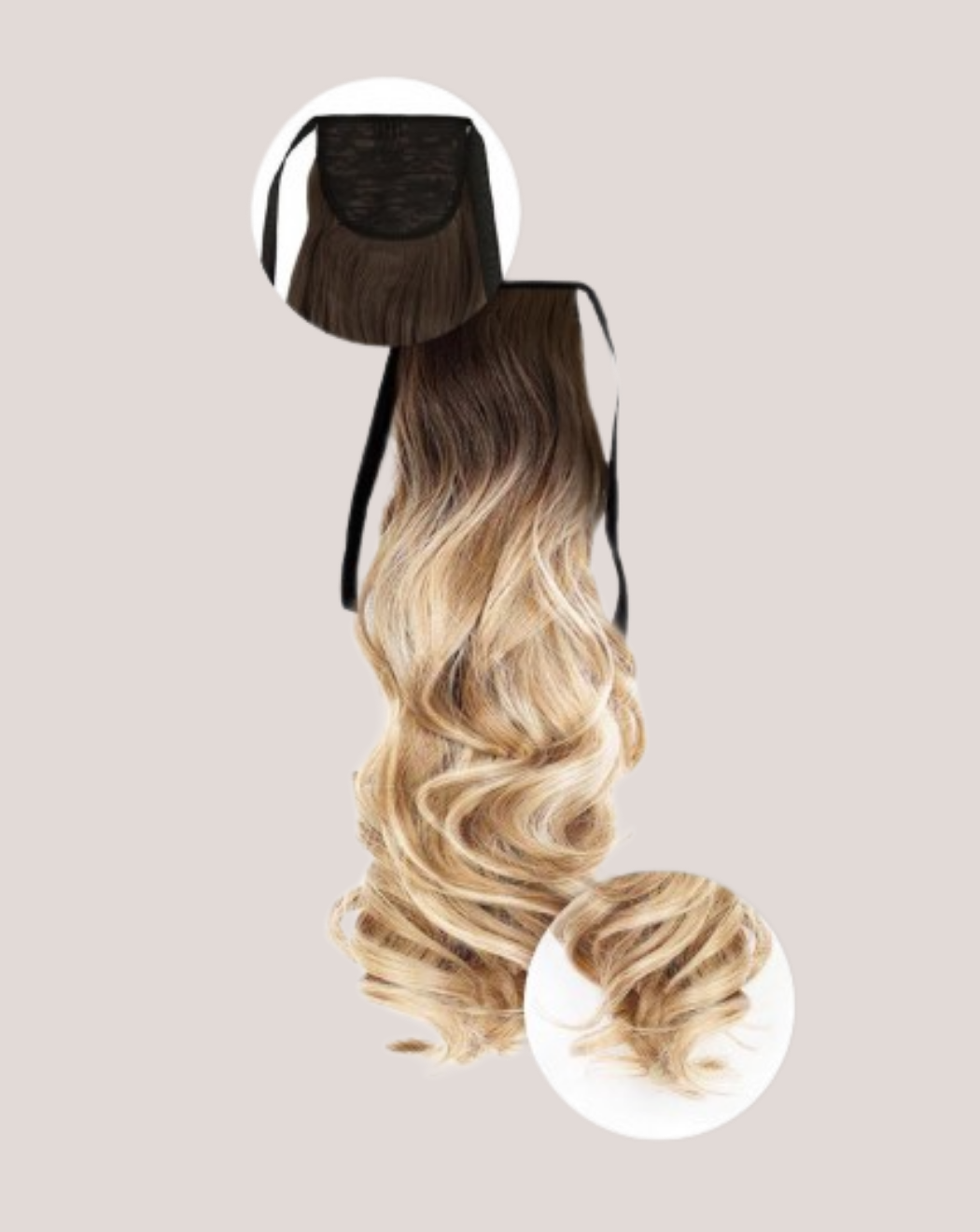 Coada New Style Long Ombre Saten Mediu/ Blond Nisipiu