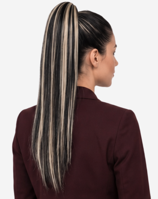 Coadă Best Seller Șuvițată Negru Cu Blond Gray