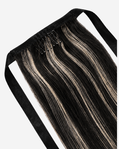Coadă Best Seller Șuvițată Negru Cu Blond Gray