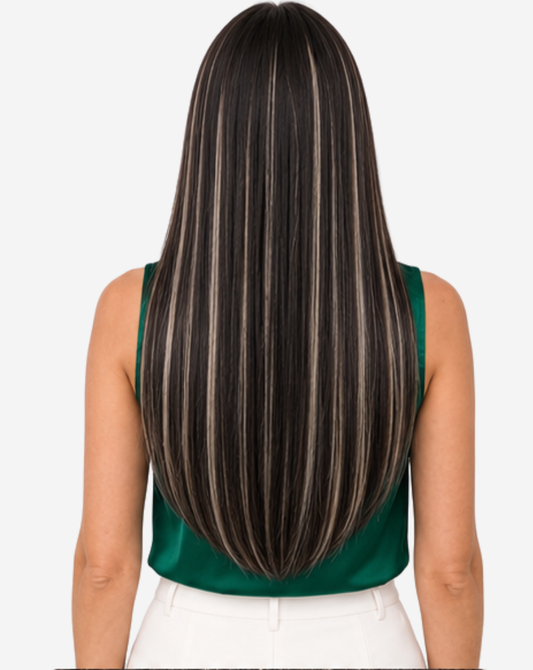 Tresă Best Seller Șuvițată Negru cu Blond Gray