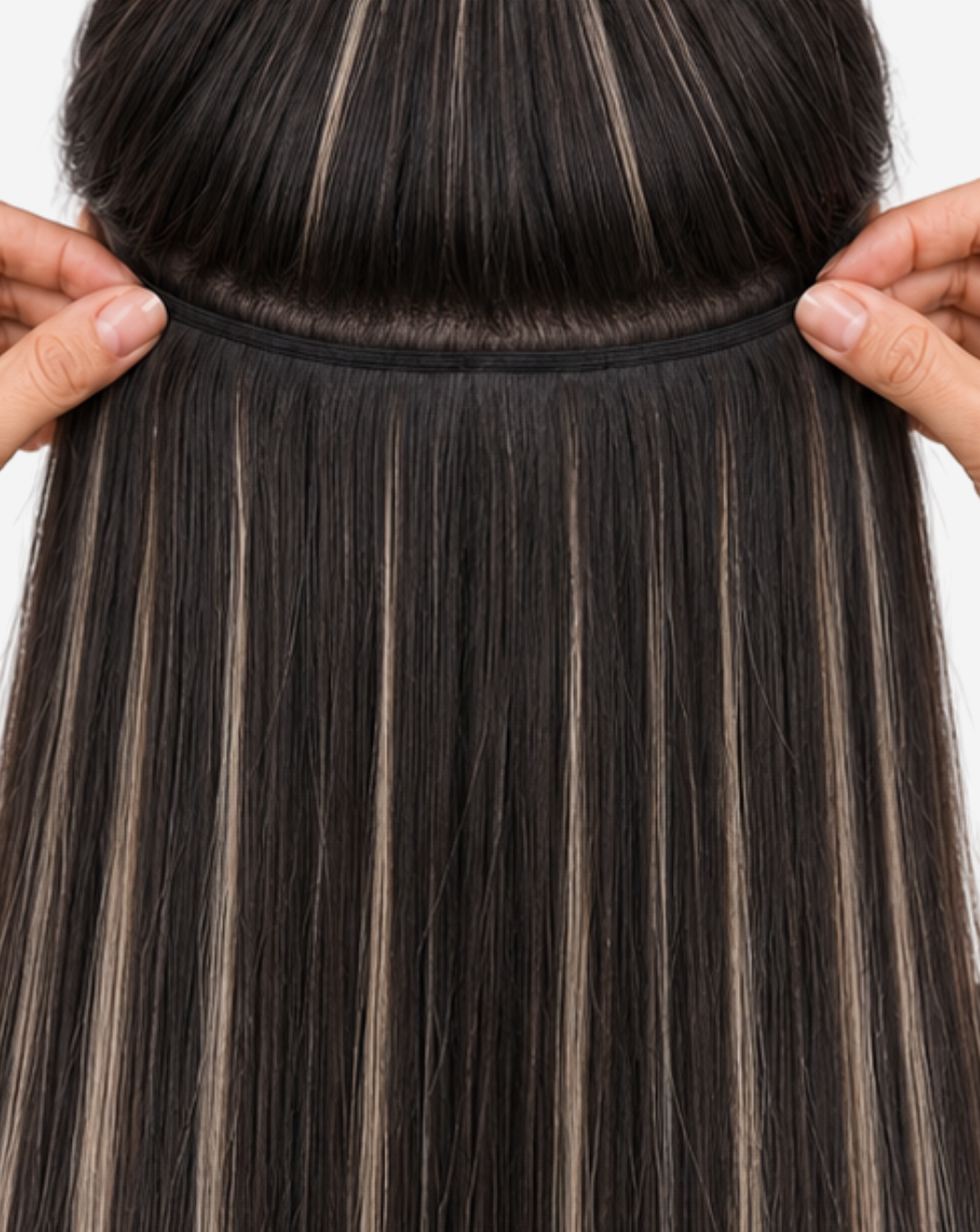 Tresă Best Seller Șuvițată Negru cu Blond Gray