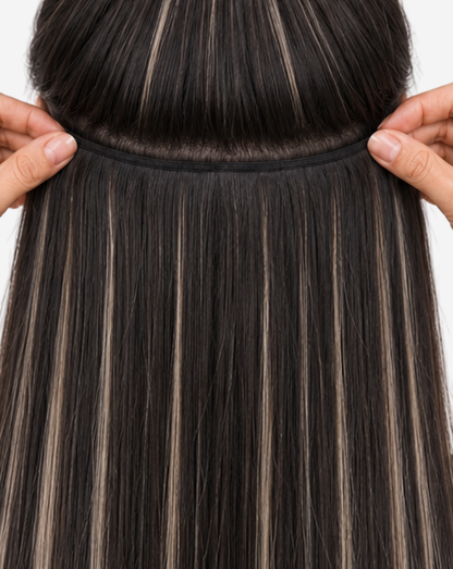 Tresă Best Seller Șuvițată Negru cu Blond Gray