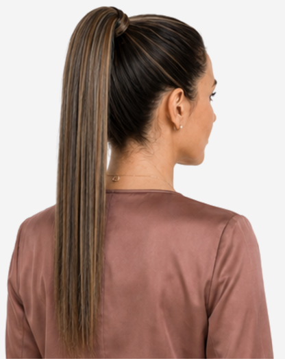 Coadă Best Seller Șuvițată Negru cu Blond Rose