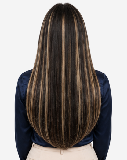 Tresă Best Seller Șuvițată Negru cu Blond Rose