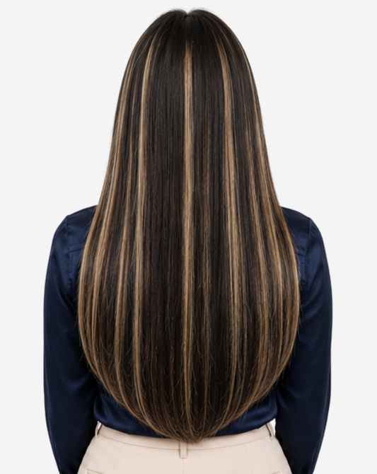 Tresă Best Seller Șuvițată Negru cu Blond Rose