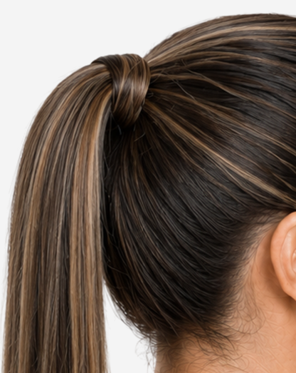 Coadă Best Seller Șuvițată Negru cu Blond Rose