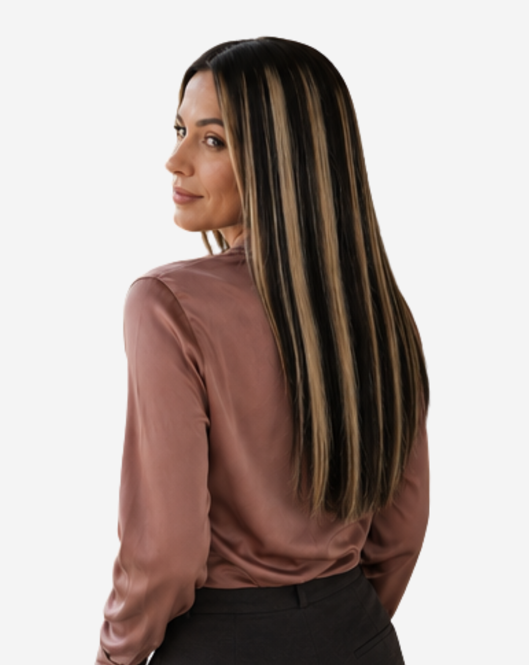 Extensii Clip On Best Seller Şuviţat Negru cu Blond Rose