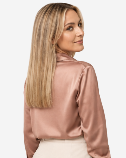 Extensii Clip On Best Seller Şuviţat Şaten Deschis cu Blond Deschis