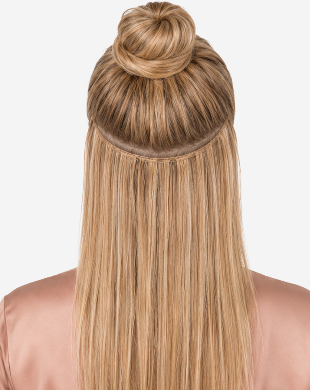 Extensii Clip On Best Seller Şuviţat Şaten Deschis cu Blond Deschis