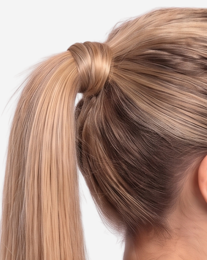 Coadă Best Seller Șuvițată Șaten Deschis cu Blond Deschis