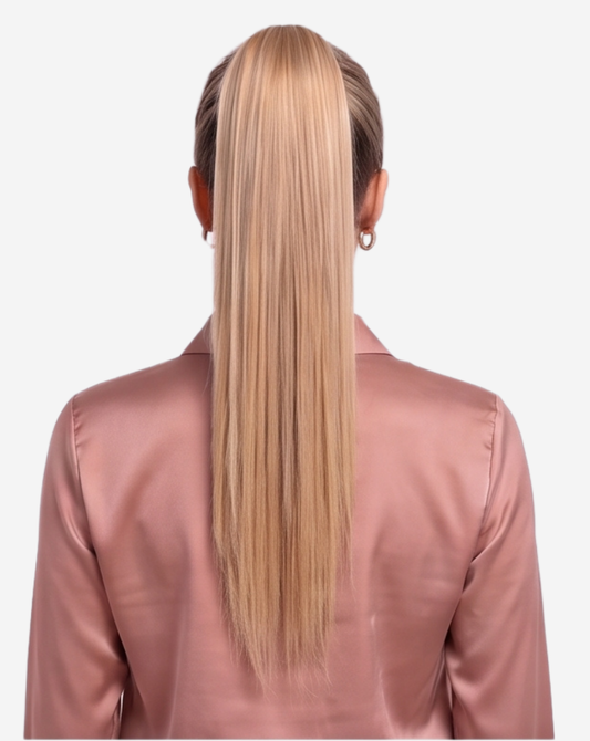 Coadă Best Seller Șuvițată Șaten Deschis cu Blond Deschis