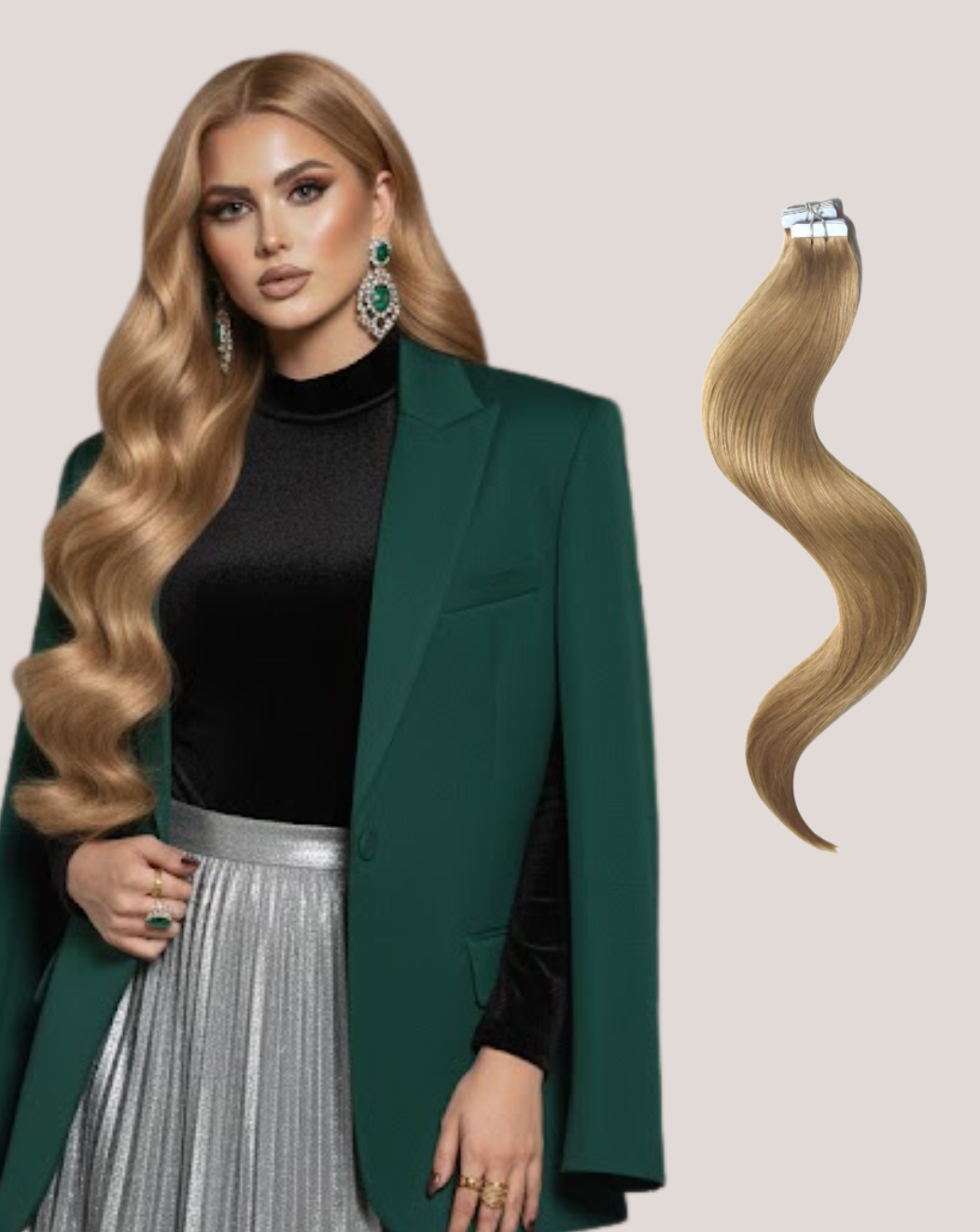 Extensii Tape In  Blond Nisipiu 18