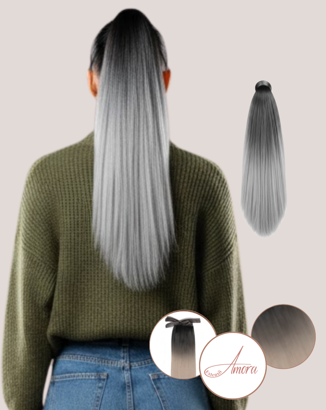 Coadă Best Seller Ombre 1/Gray