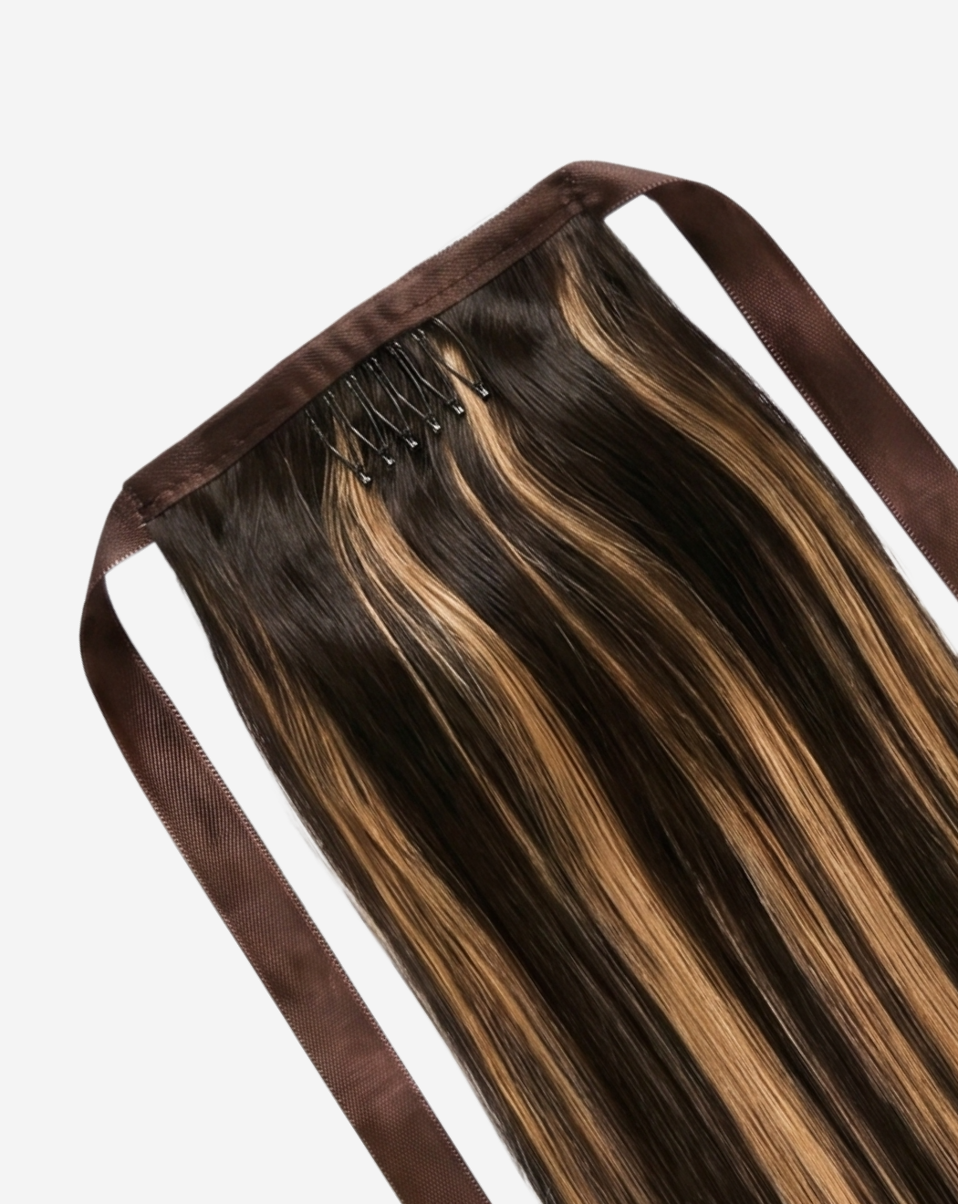 Coadă Best Seller Șuvițată  Șaten Închis cu Blond Deschis
