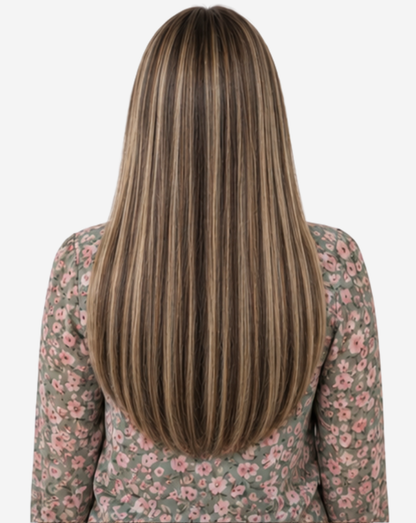 Tresă Best Seller Șuvițată Şaten Închis cu Blond Opal