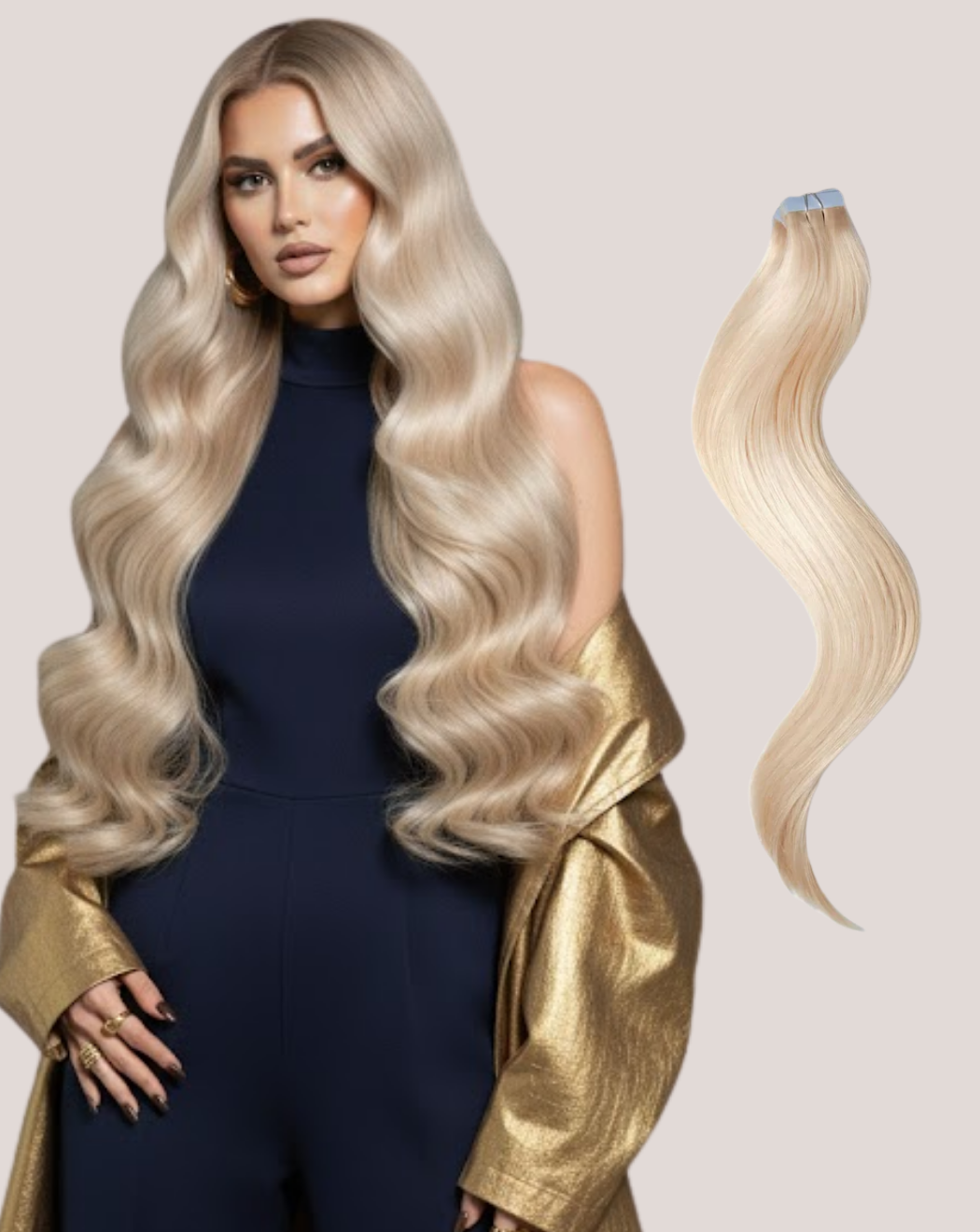 Extensii Tape In  Blond Auriu 20