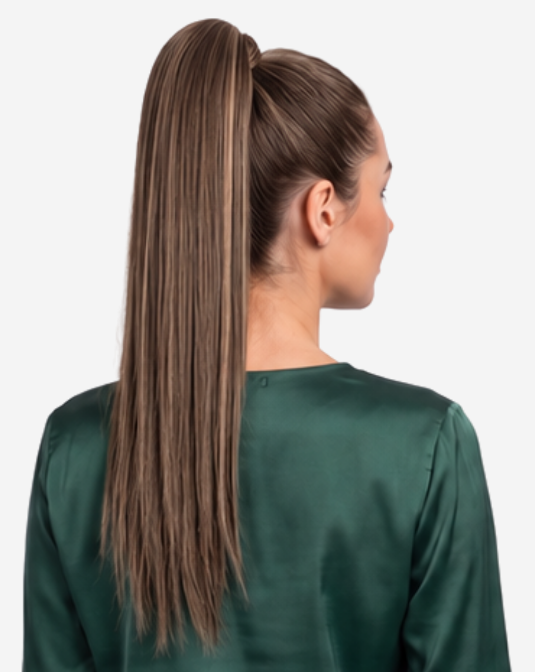 Coadă Best Seller Șuvițată Șaten Ciocolatiu cu Blond Deschis
