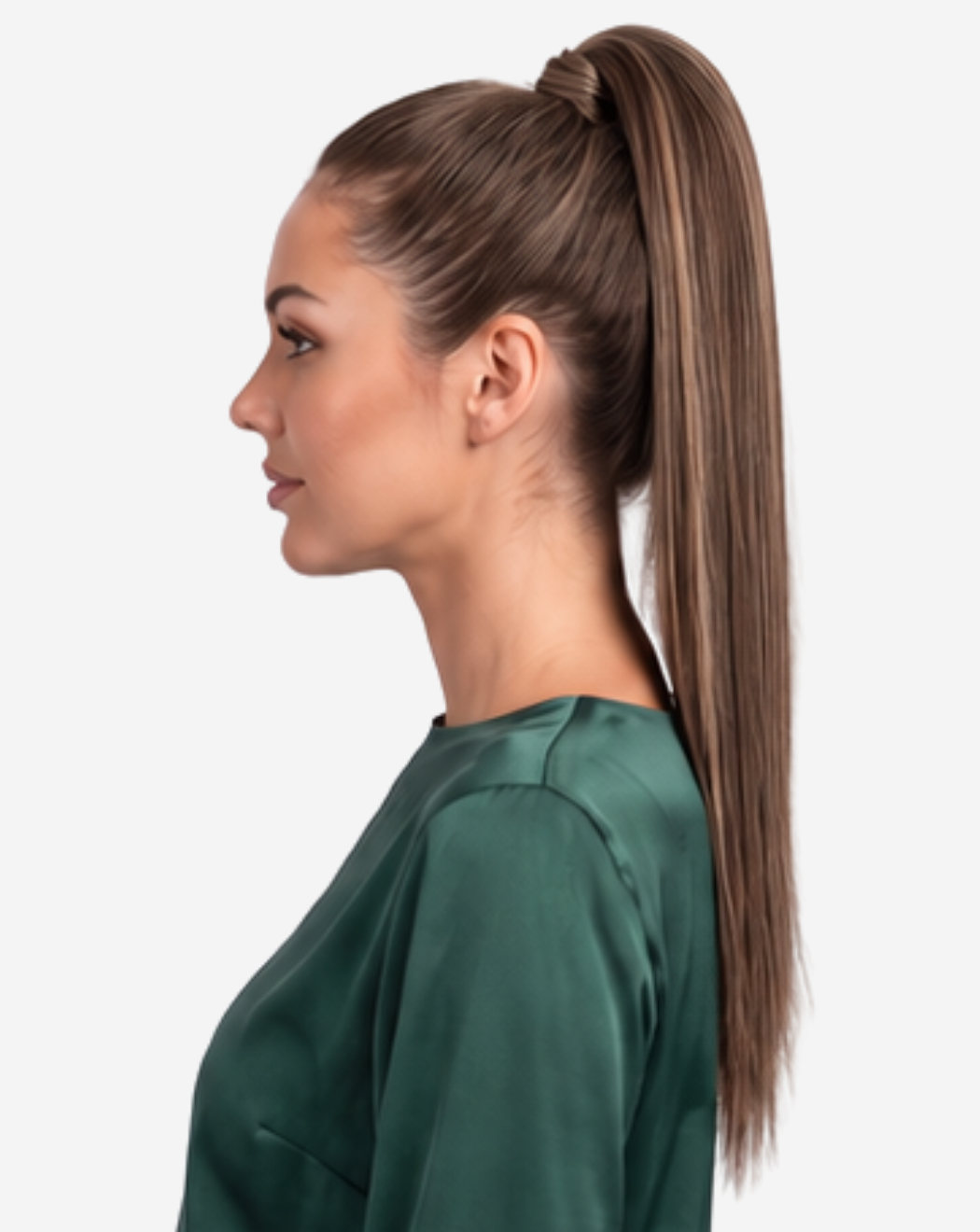Coadă Best Seller Șuvițată Șaten Ciocolatiu cu Blond Deschis