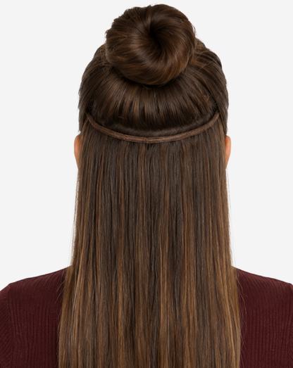 Extensii Clip On Best Seller Şuviţat Şaten Ciocolatiu cu Şaten Deschis