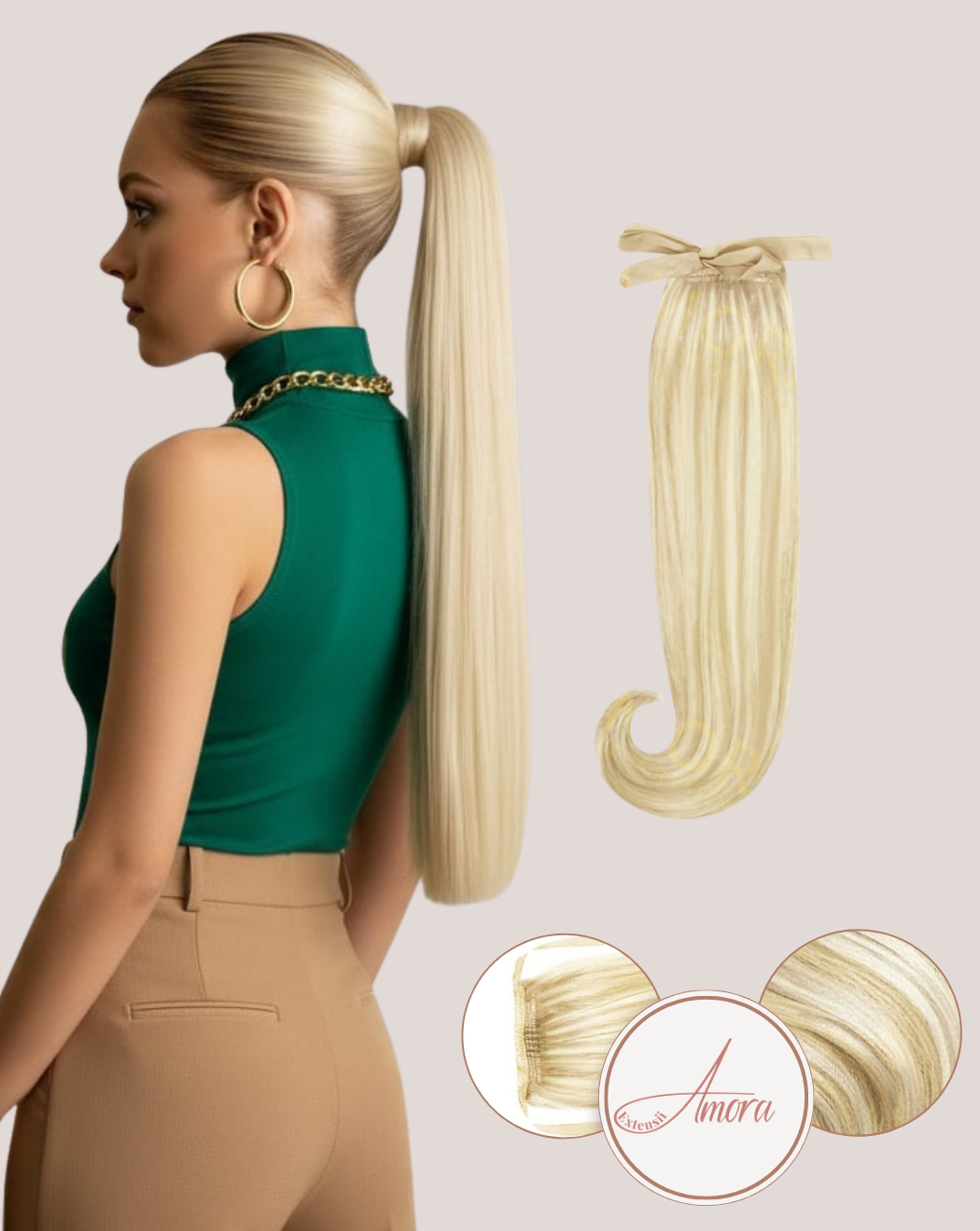 Extensii Coadă Lux Balayage Barbie Blonde 22-60