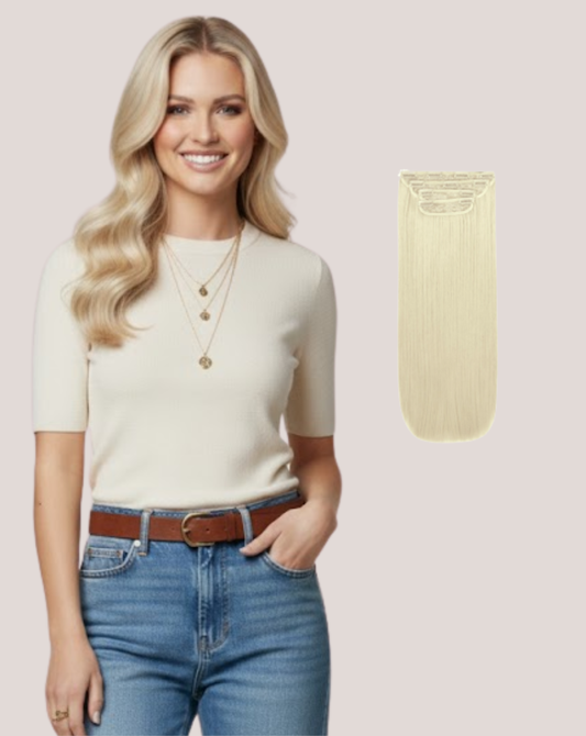 Extensii Clip On Best Seller Blond Rece Perlat 60