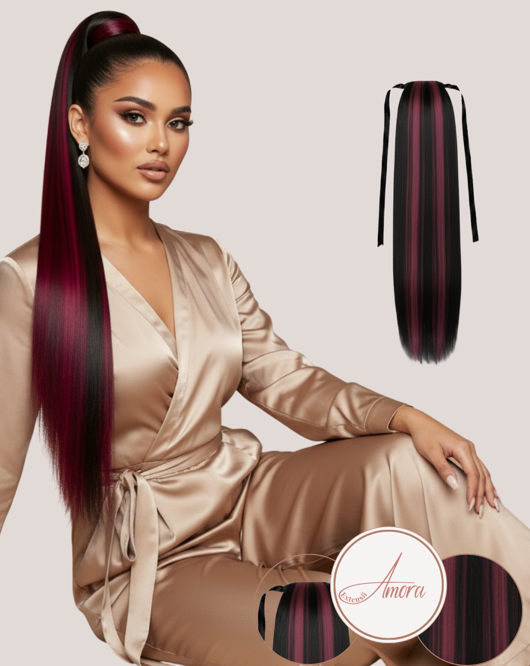 Coadă Păr Rusesc MegaVolum Berry Noir Blend 1-bug