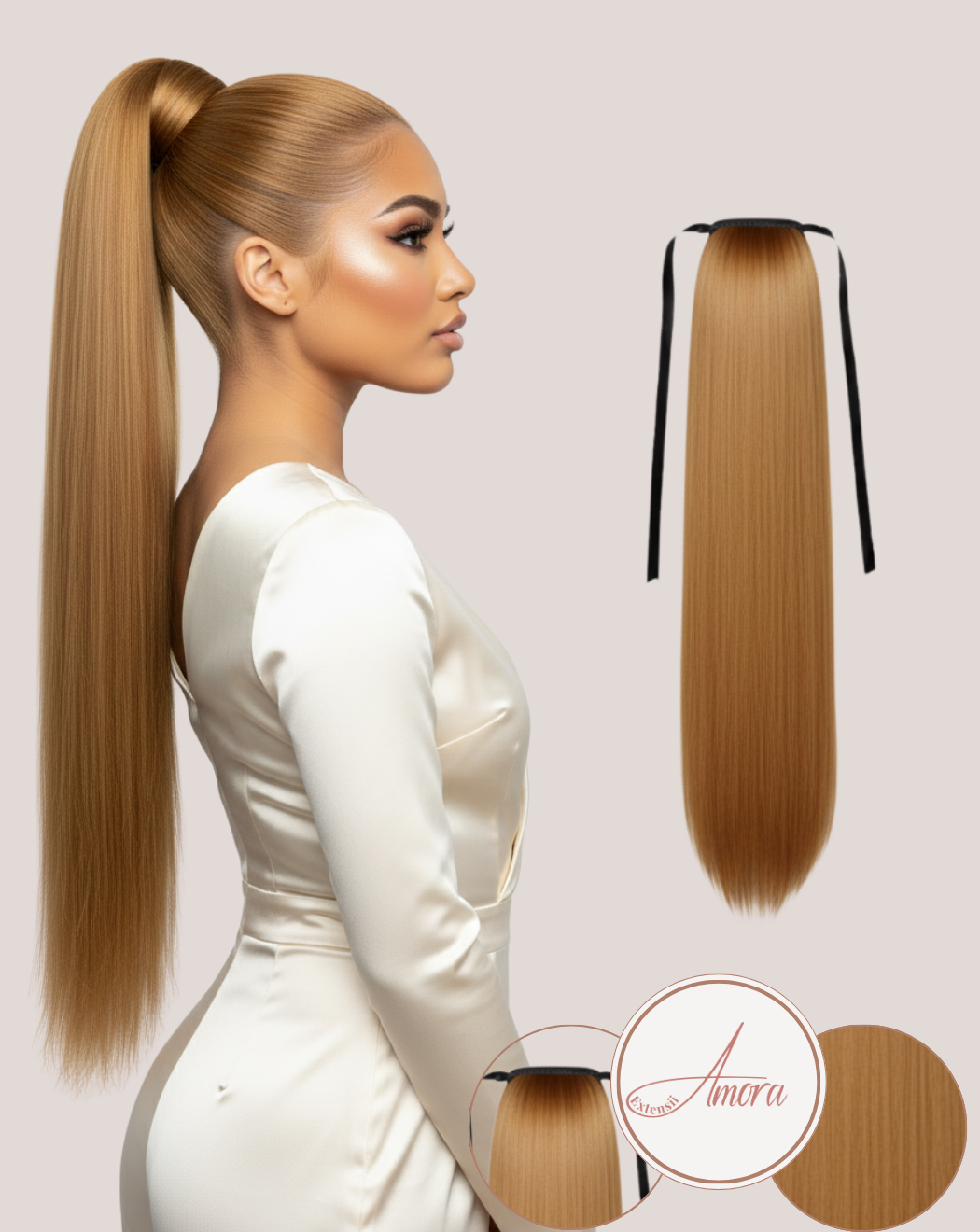 Coadă Păr Rusesc MegaVolum Blond Bej 14