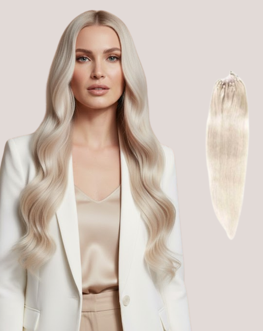 Extensii Microring Blond Cenusiu PLA