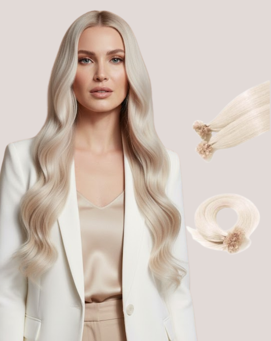 Extensii Cheratină Blond Cenusiu PLA