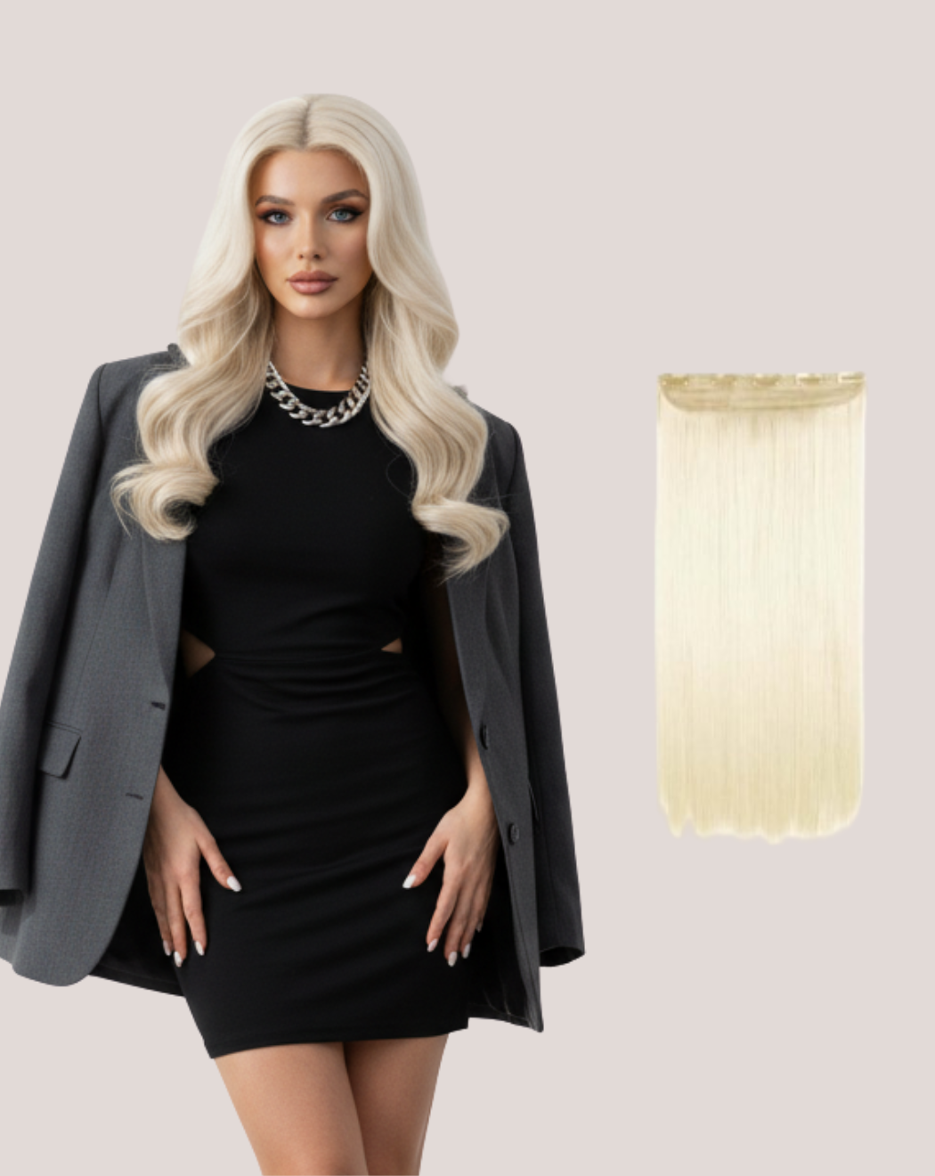 Tresă Lux Saten Blond Rece Perlat 60