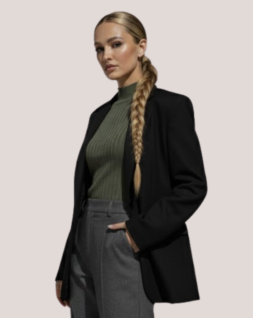 Coada New Style Long Suvitat Saten Auriu/Blond Rece