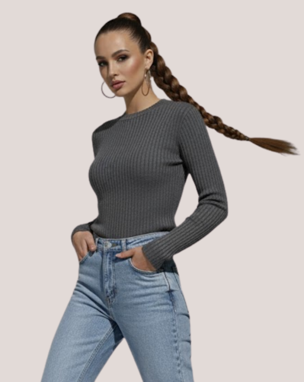 Coada New Style Long  Saten Mediu