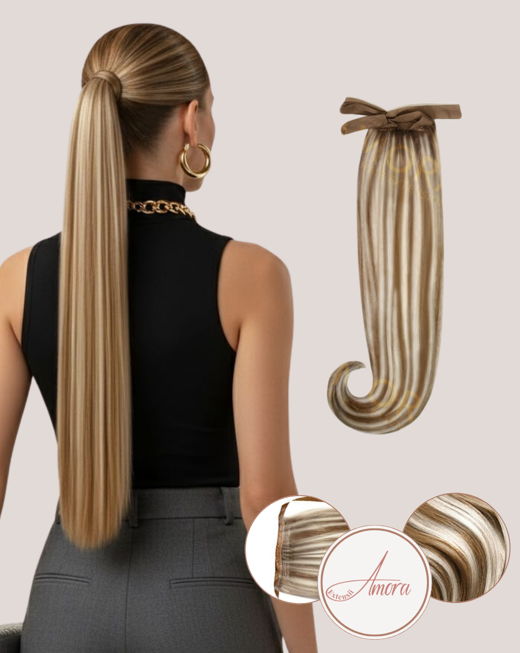 Coadă MegaVolum Balayage Cappucino Tiramisu 10-PLA