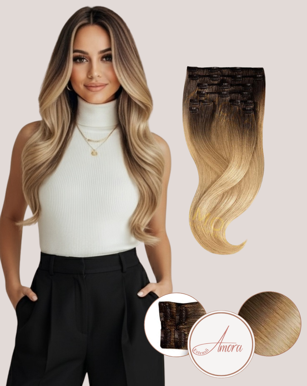 Extensii Clip On Mega Volum Ombre 2/16