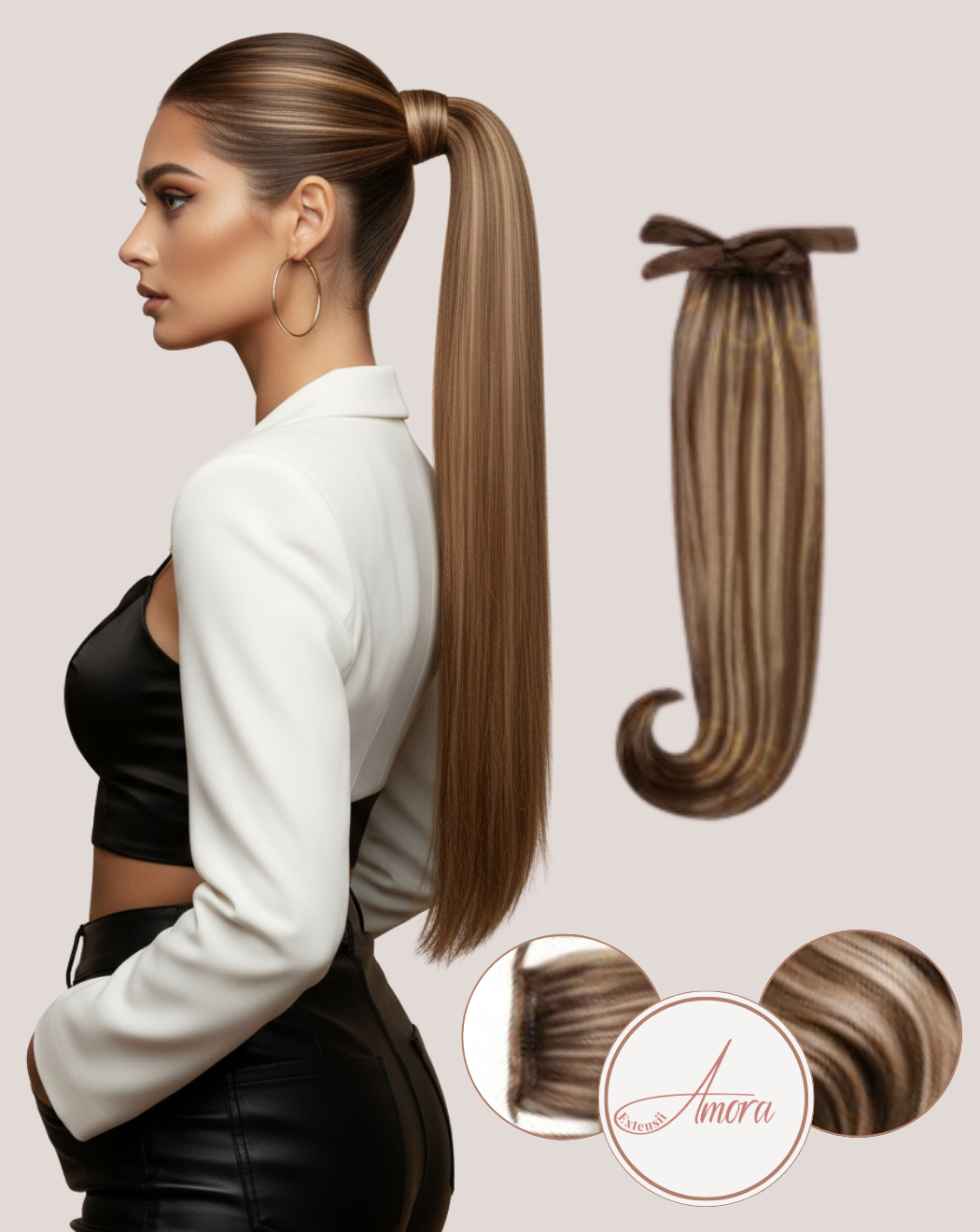 Extensii Coadă Lux Balayage Chocolate Mousse 4-PLA