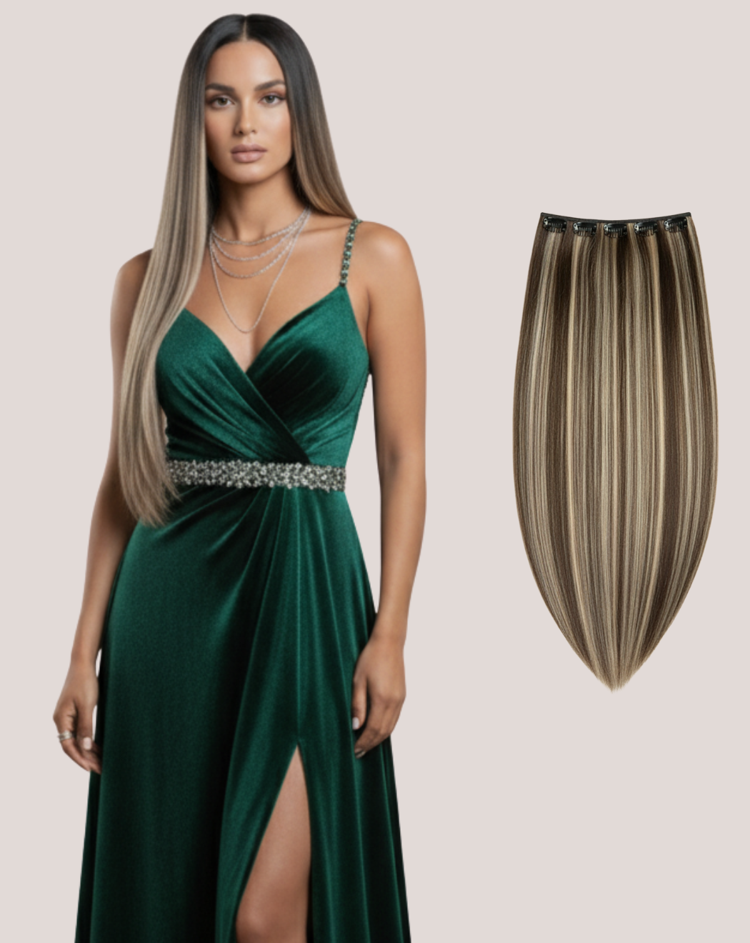 Tresă Păr Rusesc Volum Simplu Cinder Brown 2-pla