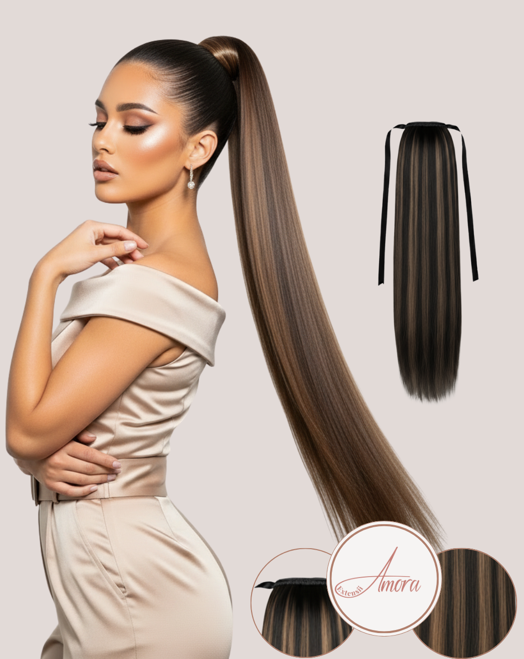 Coadă Păr Rusesc MegaVolum Coffee Blend 1-2