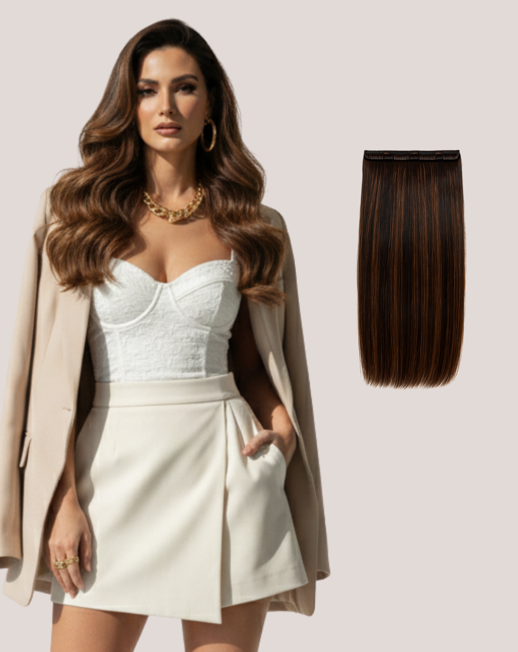 Tresă Lux Balayage Coffee Blend 1-2