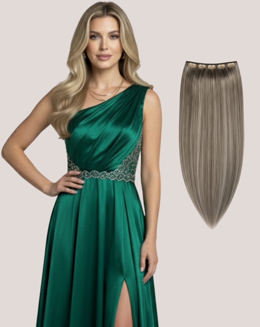 Tresă Păr Rusesc Volum Mediu Cool Beige Balayage 18 -3